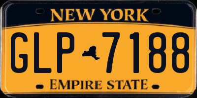 NY license plate GLP7188