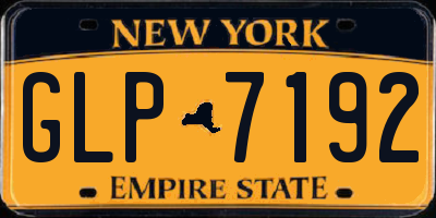 NY license plate GLP7192