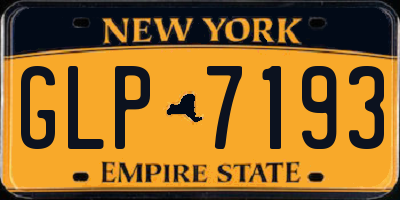 NY license plate GLP7193