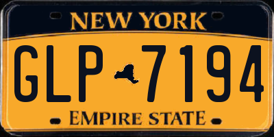 NY license plate GLP7194