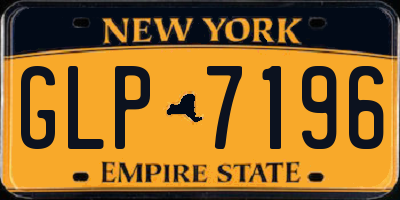 NY license plate GLP7196