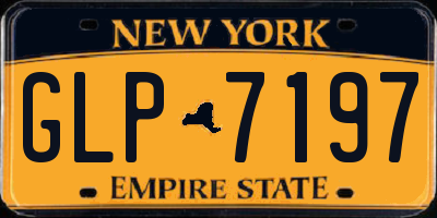 NY license plate GLP7197