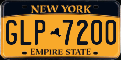 NY license plate GLP7200