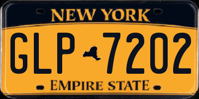 NY license plate GLP7202