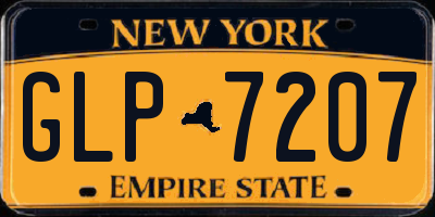 NY license plate GLP7207