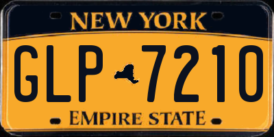 NY license plate GLP7210