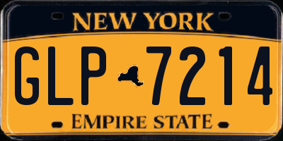 NY license plate GLP7214