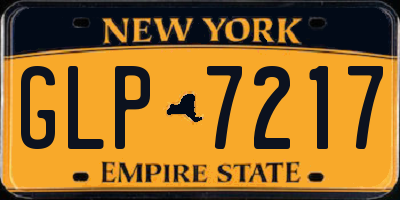 NY license plate GLP7217