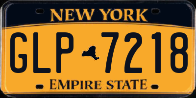 NY license plate GLP7218