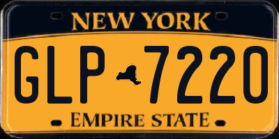 NY license plate GLP7220