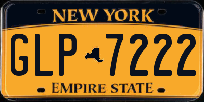 NY license plate GLP7222