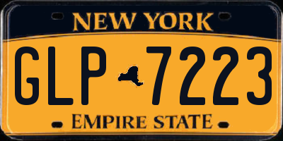 NY license plate GLP7223