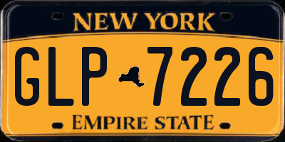 NY license plate GLP7226
