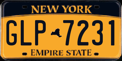 NY license plate GLP7231