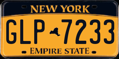 NY license plate GLP7233