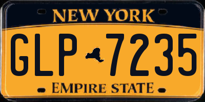 NY license plate GLP7235