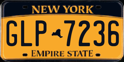 NY license plate GLP7236