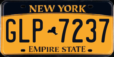 NY license plate GLP7237