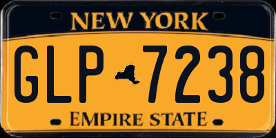 NY license plate GLP7238