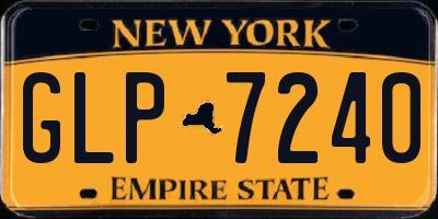 NY license plate GLP7240