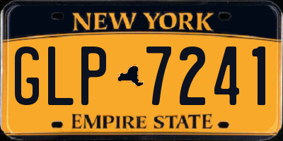 NY license plate GLP7241