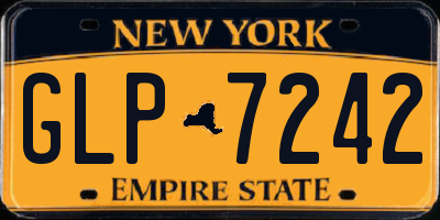 NY license plate GLP7242