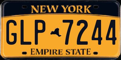 NY license plate GLP7244