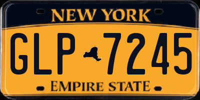 NY license plate GLP7245