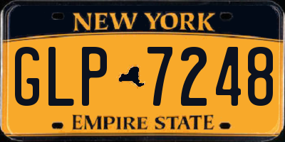 NY license plate GLP7248