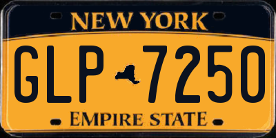NY license plate GLP7250