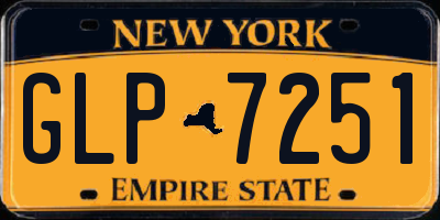NY license plate GLP7251