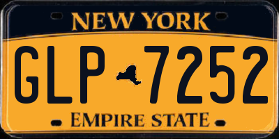 NY license plate GLP7252