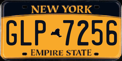 NY license plate GLP7256