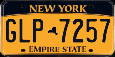NY license plate GLP7257
