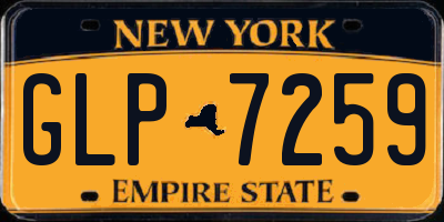 NY license plate GLP7259