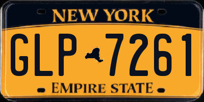 NY license plate GLP7261
