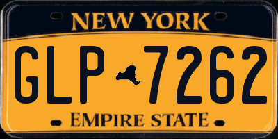 NY license plate GLP7262