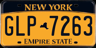 NY license plate GLP7263