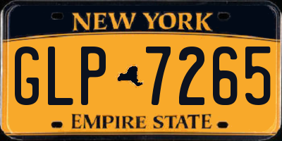 NY license plate GLP7265