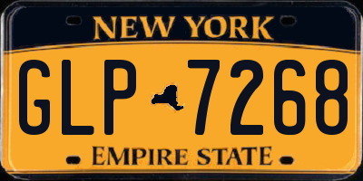 NY license plate GLP7268