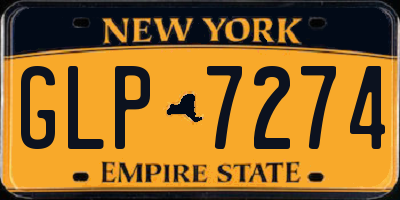 NY license plate GLP7274