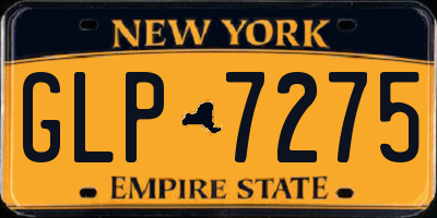 NY license plate GLP7275