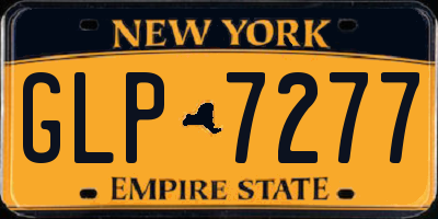 NY license plate GLP7277