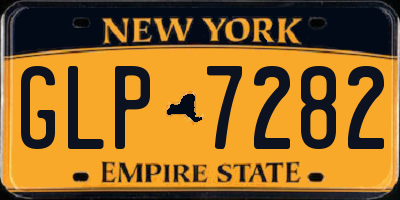 NY license plate GLP7282
