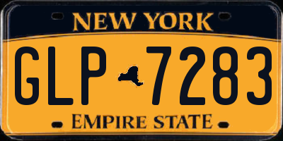 NY license plate GLP7283