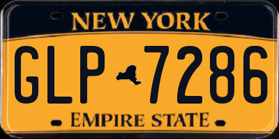 NY license plate GLP7286