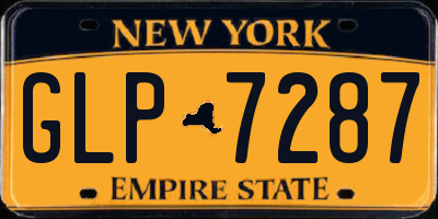 NY license plate GLP7287