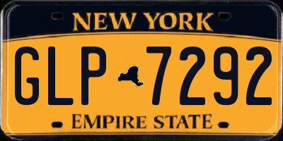 NY license plate GLP7292