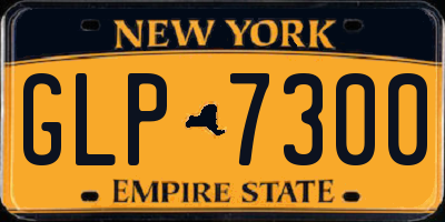 NY license plate GLP7300