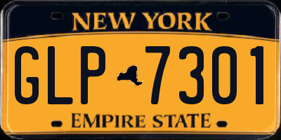 NY license plate GLP7301